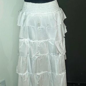 100% Cotton Tiered Maxi Skirt